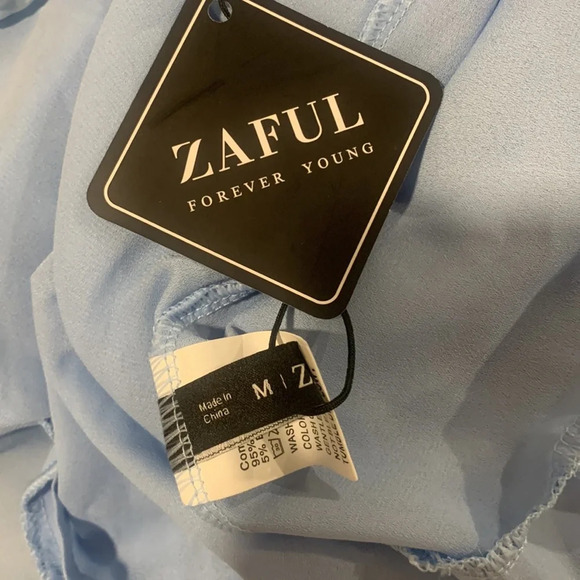 Zaful light blue open back dress - Picture 4 of 5